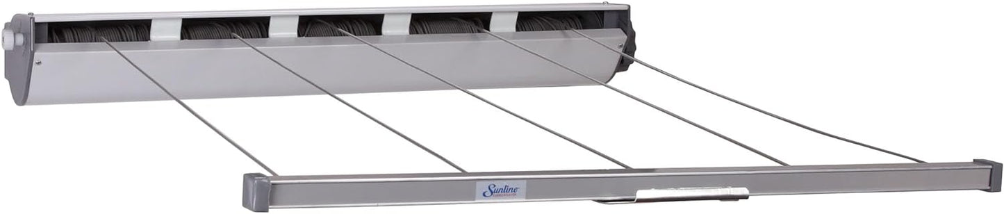 Household Essentials Retractable 5-Line Dryer, White