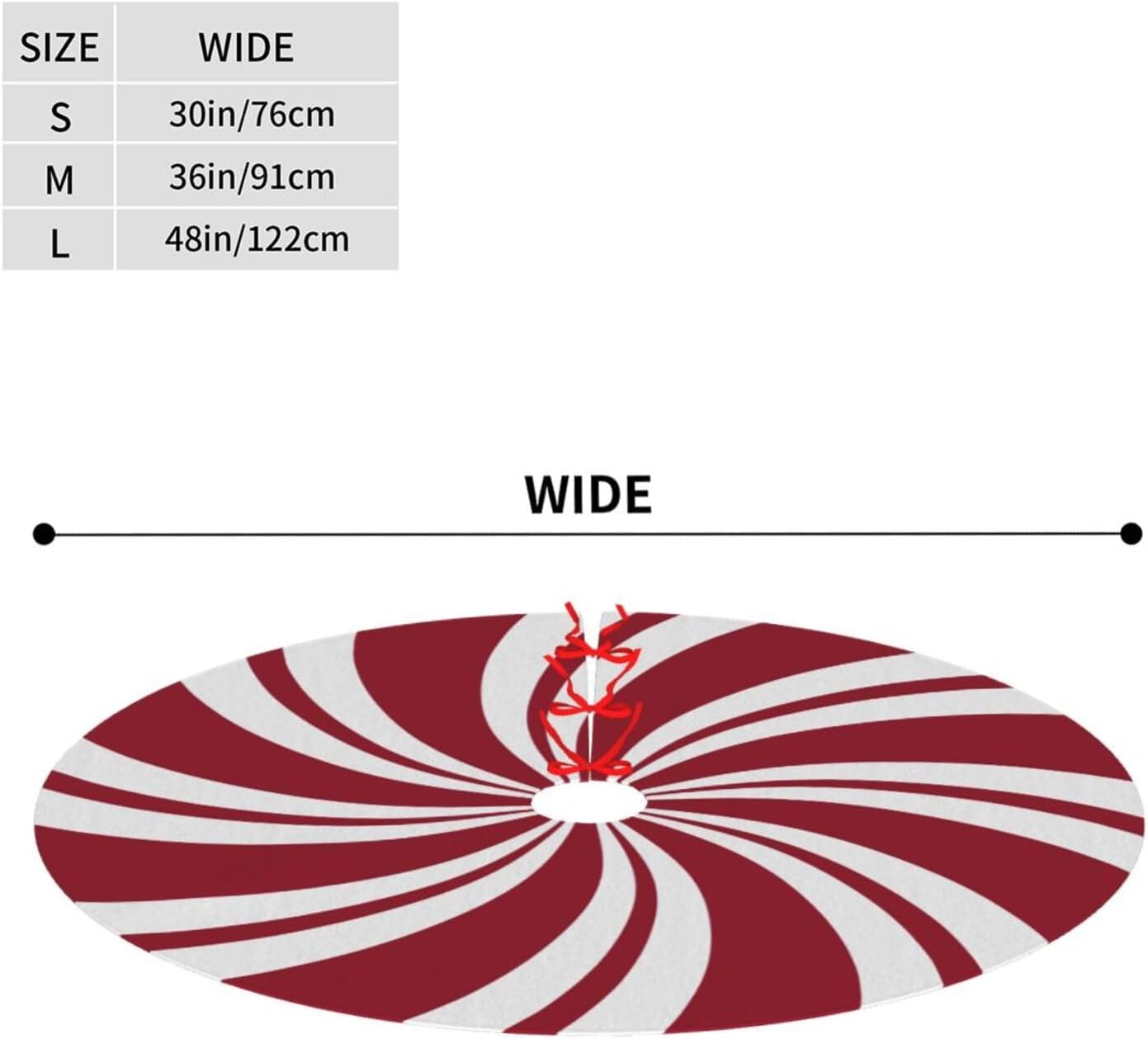 Christmas Tree Skirt,Mint Sugar Double Swirl Candy Xmas Tree Skirt Rustic Farmhouse Tree Skirt for Christmas Decor Xmas Holiday Home Party Decorations48